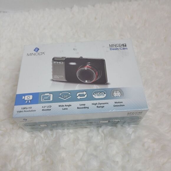 Minolta MNCD42 Full HD 4" LCD Screen Dash Camera MNCD42 Gray - Picture 1 of 7